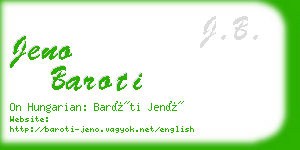 jeno baroti business card